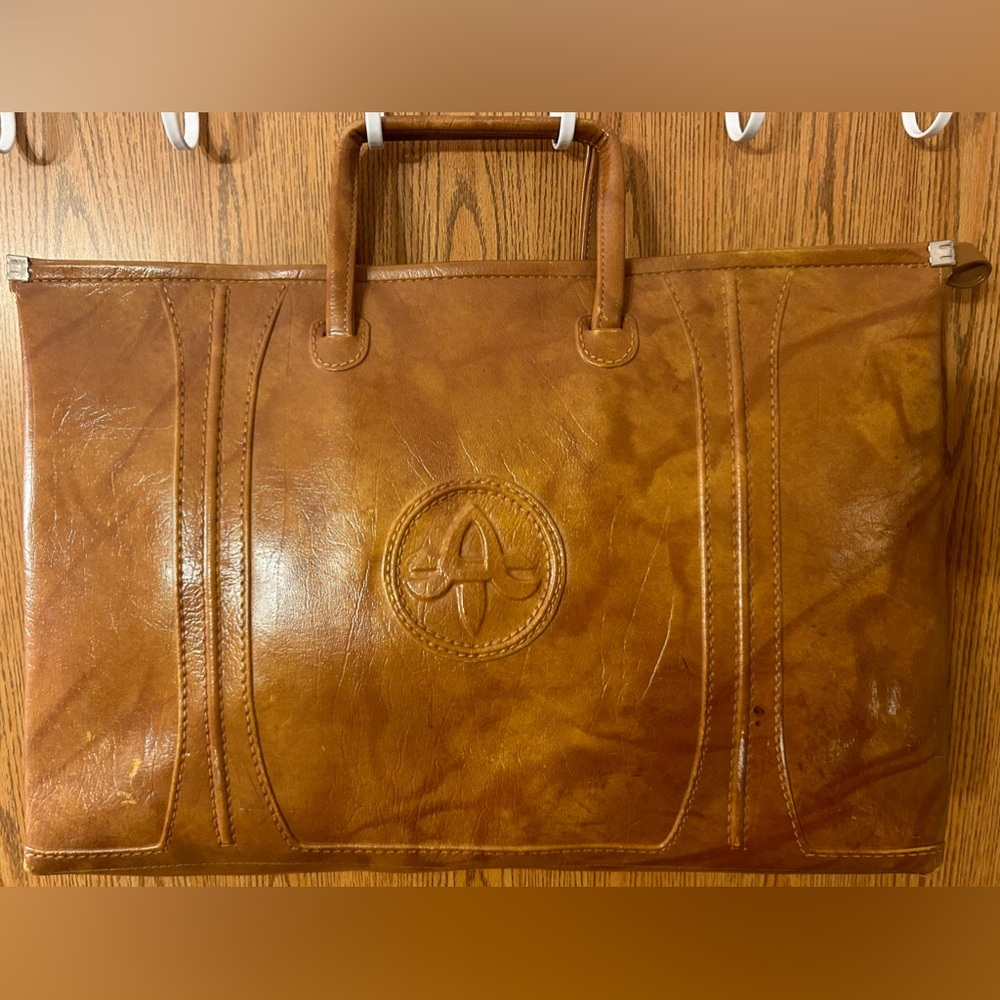 Vintage American Tourister Genuine Leather Portfolio Case/Briefcase - Picture 2 of 12